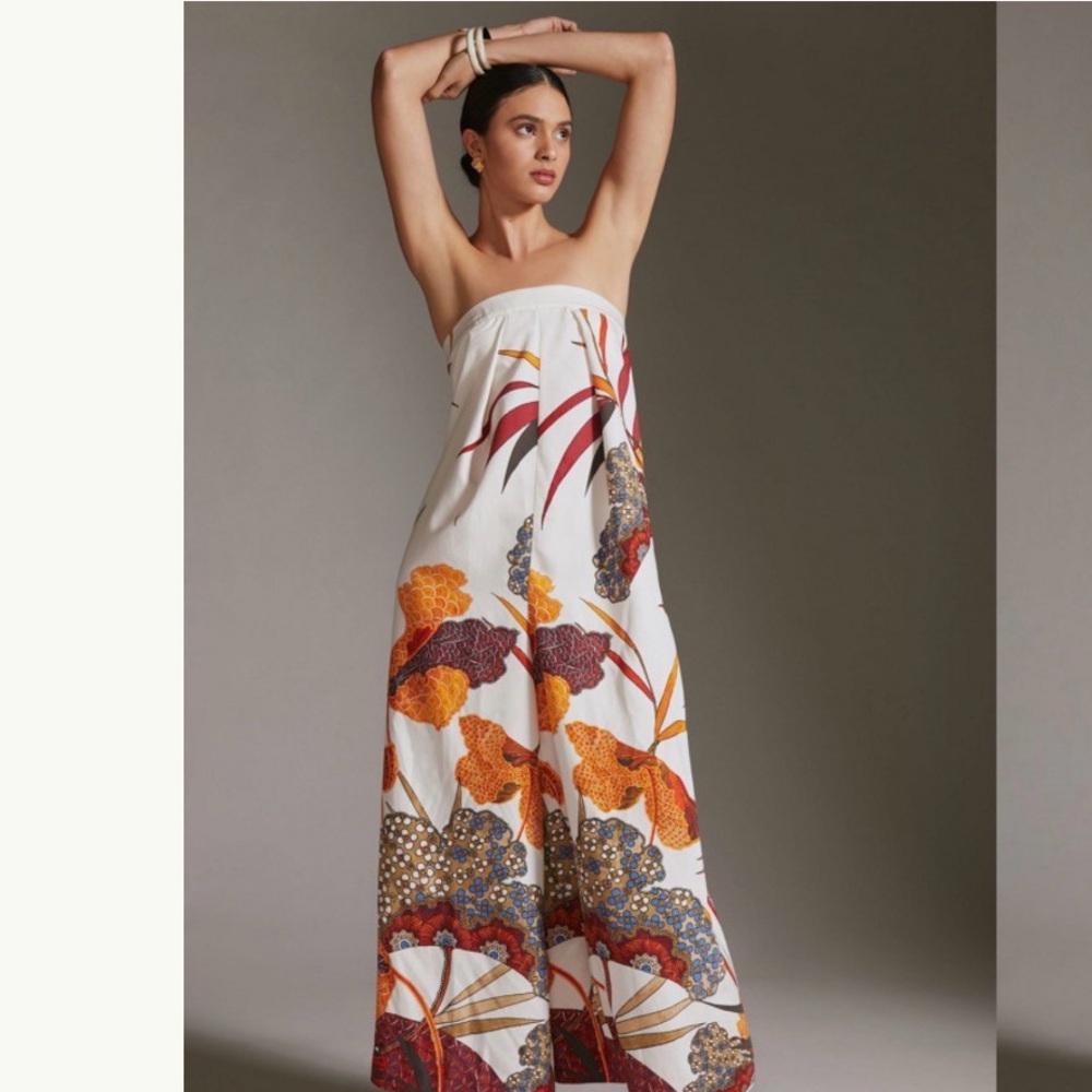 Strapless Wide Leg Jumpsuit
Anthropologie
NWOT
COLOR- Multi